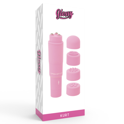 Brilhante kurt pocket massager rosa glossy caliente. Pt
