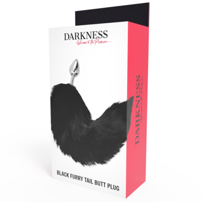Darkness black tail butt plug silver 8cm darkness anal caliente. Pt