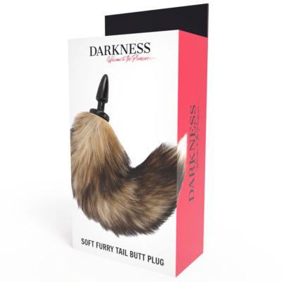 Darkness natural tail butt plug silicone black 10cm darkness anal caliente. Pt