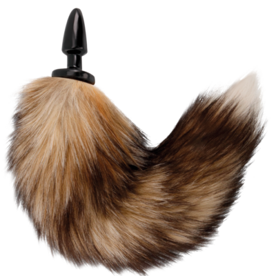 Alternative view of DARKNESS NATURAL TAIL BUTT PLUG SILICONE BLACK 10CM