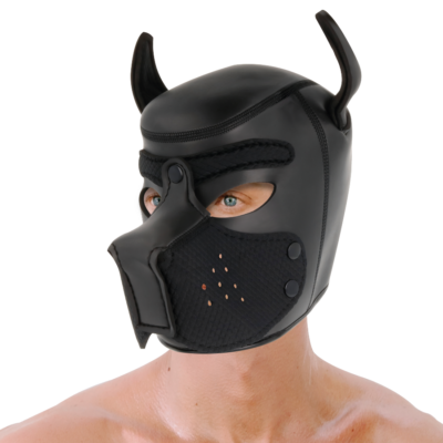 Alternative view of DARKNESS NEOPRENE DOG HOOD WITH REMOVABLE MUZZLE M