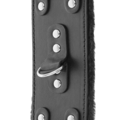 Darkness wrist restraints black with fur darkness bondage caliente. Pt