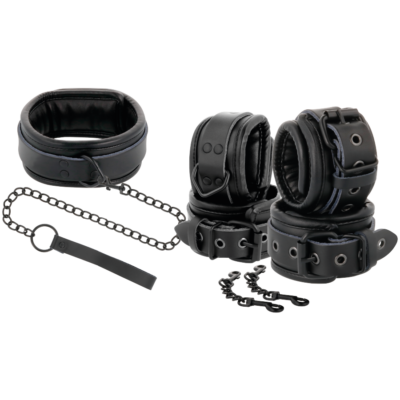 Alternative view of DARKNESS LEATHER AND HANDCUFFS BLACK