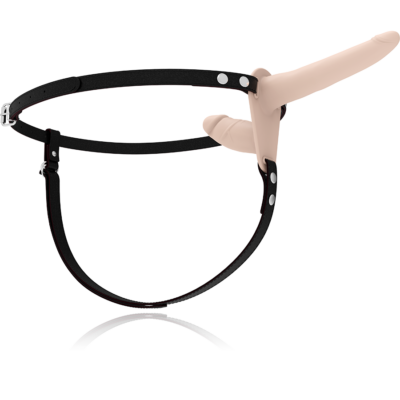Fetish submissive double strap vibrator strap-on carne para cima fetish submissive harness caliente. Pt