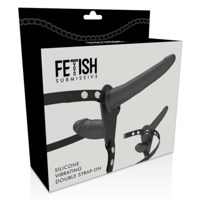Fetish submissive double strap vibrator strap-on preto fetish submissive harness caliente. Pt