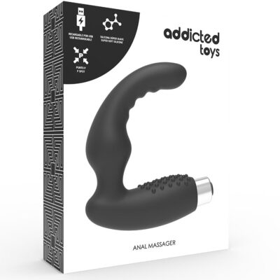 Brinquedos viciados vibrador prostático preto recarregável addicted toys caliente. Pt