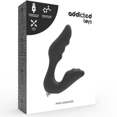 Brinquedos viciados vibrador prostático preto recarregável addicted toys caliente. Pt