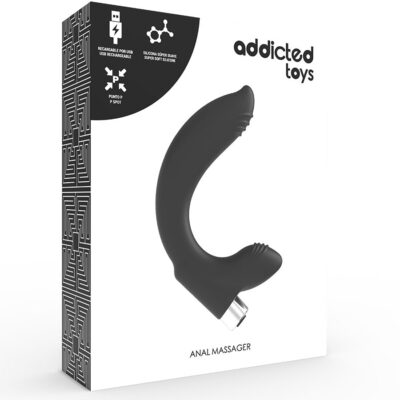 Brinquedos viciados vibrador prostático preto recarregável addicted toys caliente. Pt