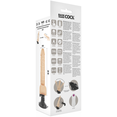 Basecock realistic vibrator remote control natural 19. 5 cm basecock caliente. Pt