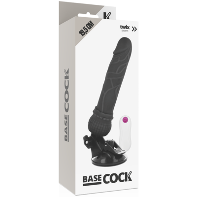 Basecock realistic vibrator remote control preto 19,5 cm basecock caliente. Pt