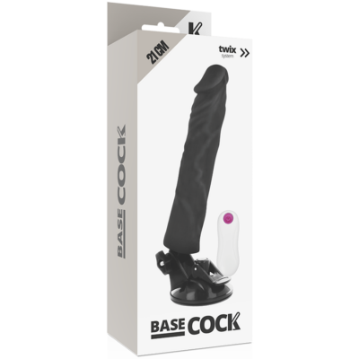 Basecock realistic vibrator remote control preto 21 cm basecock caliente. Pt
