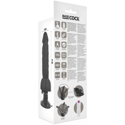 Basecock realistic bendable controle remoto preto 20 cm basecock caliente. Pt