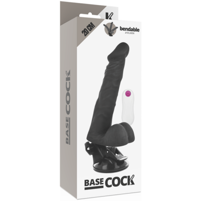 Basecock realistic bendable controle remoto preto 20 cm basecock caliente. Pt
