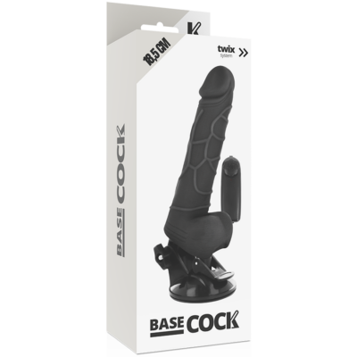 Basecock realistic vibrator remote control preto 18,5 cm basecock caliente. Pt