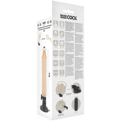 Basecock vibrador de controle remoto realístico carne 20cm basecock caliente. Pt