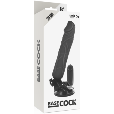 Basecock realistic vibrator remote control black 20cm basecock caliente. Pt