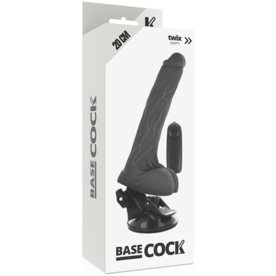 Basecock realistic vibrator remote control black 20cm basecock caliente. Pt