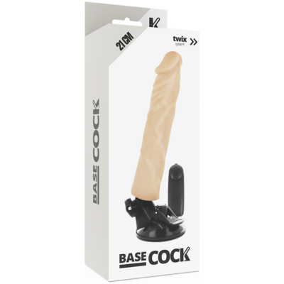 Basecock vibrador de controle remoto realístico carne 21cm basecock caliente. Pt