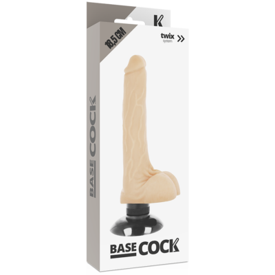 Basecock realistic vibrator 2-1 carne 18,5 cm basecock caliente. Pt