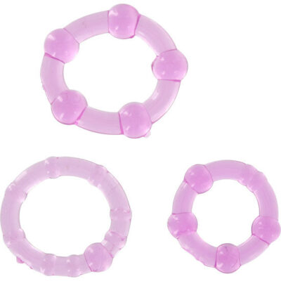 Alternative view of CONJUNTO DE SEVÊNCIAS DE TRÊS ANÉIS DE PÊNIS LILAC