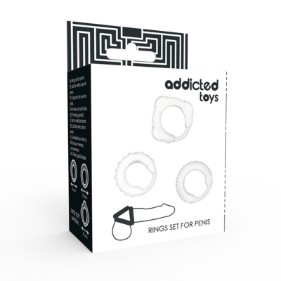 ADDICTED TOYS SET 3 ANILLOS PENE CLEAR 8 Toys toys toys c-ring set clear addicted toys caliente. Pt