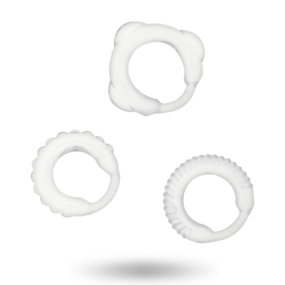 Alternative view of ADDICTED TOYS  SET 3 ANILLOS PENE CLEAR