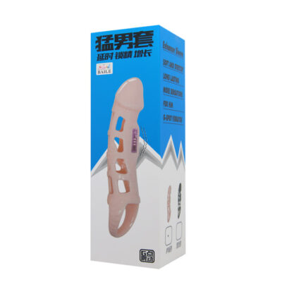 Baile funda extensora pene con vibracion y strap natural 13. 5 cm - image 8