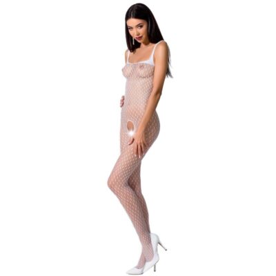 Passion woman bs071 bodystocking - white one size