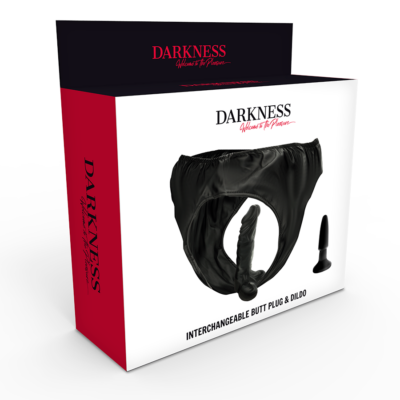 Plugue de extremidade e dildo intercambiável darkness sensations caliente. Pt