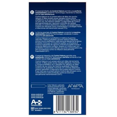 Alternative view of CONTROL ADAPTA NATURE CONDOMS 24 UNITS