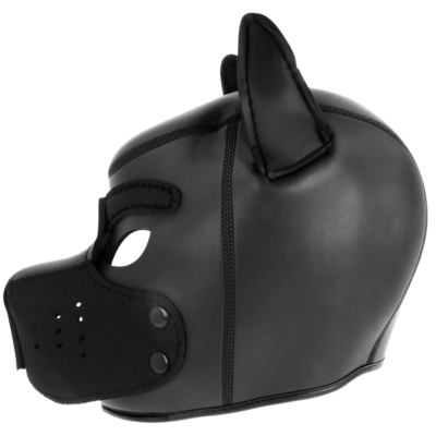 Darkness neoprene dog hood with removable muzzle l darkness bondage caliente. Pt