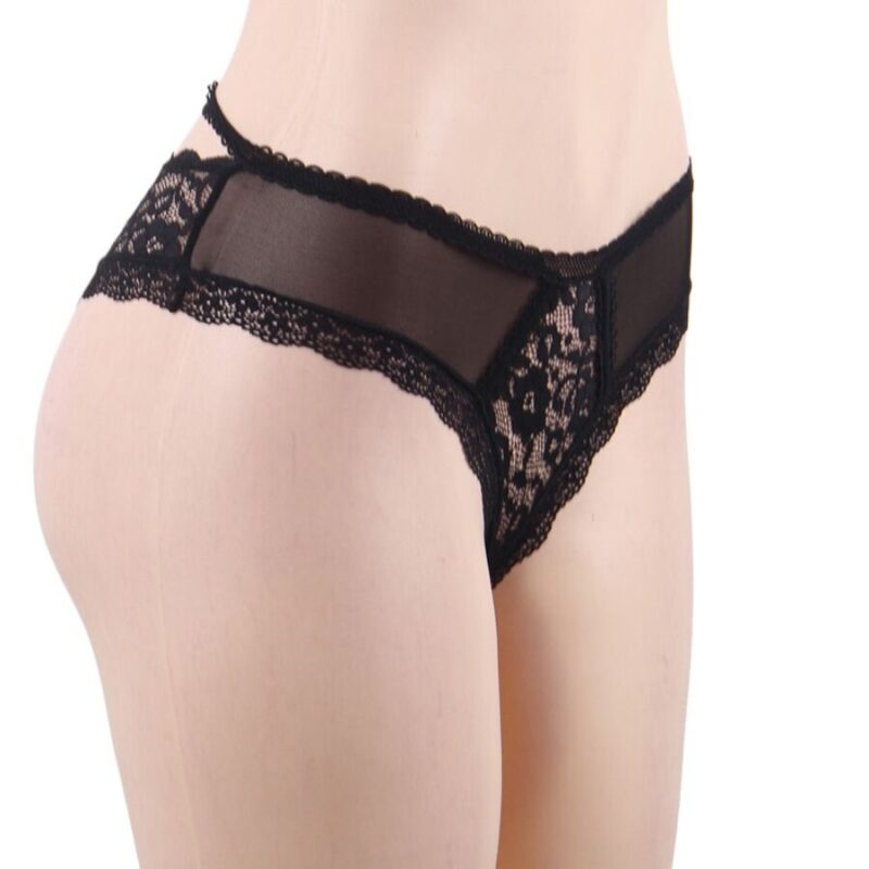 CALÇAS DE RENDA FLORAIS QUEEN LINGERIE L / XL