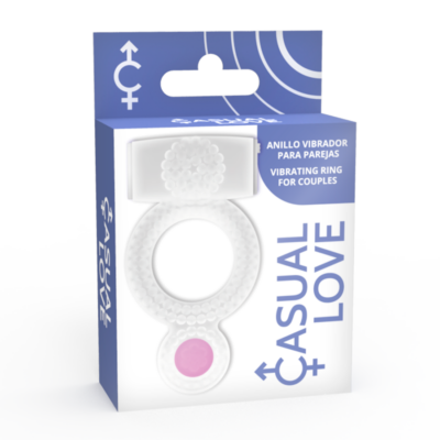 Casual love™- anel casual vibrando prazer duplo transparente casual love caliente. Pt