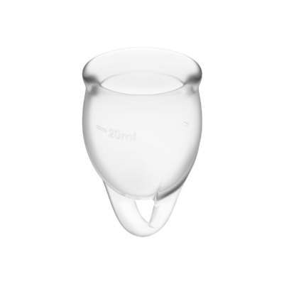 Satisfyer sente-se confiante menstrual cup clear 15 + 20ml satisfyer menstrual cups caliente. Pt