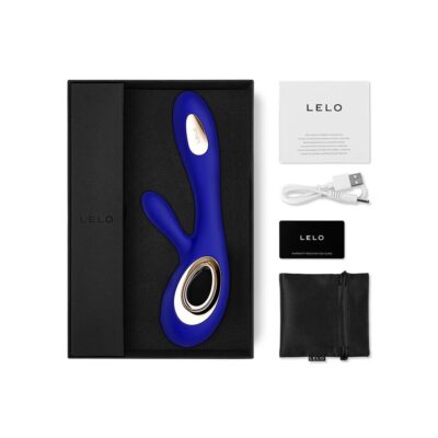 Lelo soraya wave vibrador de coelho profundo azul meia-noite lelo caliente. Pt