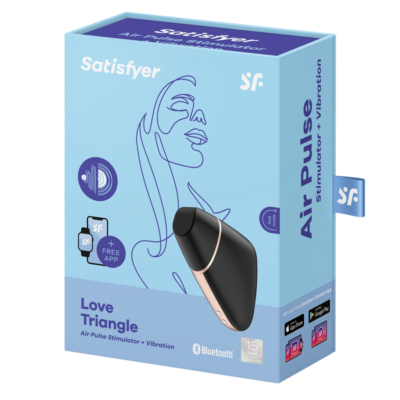 Satisfyer love triangle air pulse stimulator & vibrator - black satisfyer connect caliente. Pt