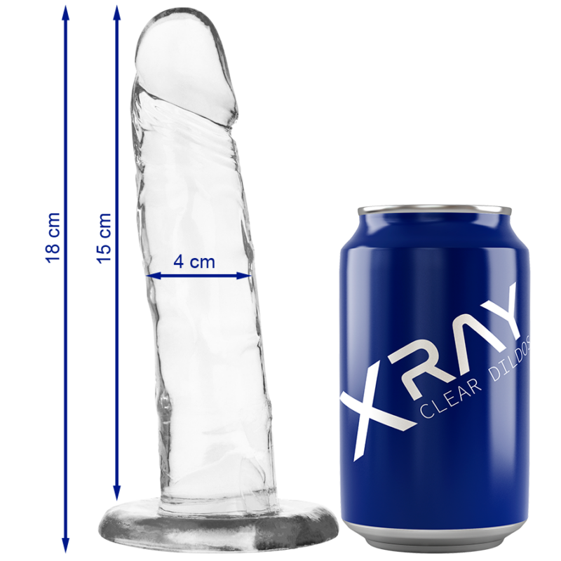 Xray clear cock 18cm x 4cm x ray caliente. Pt