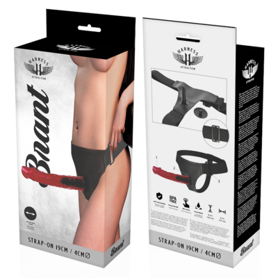 Cabeçote de atração brant 19 x 4cm harness attraction caliente. Pt