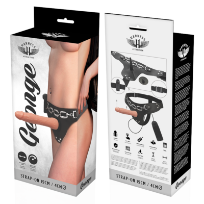 Arnes de atração george deluxe vibrator 19 x 4cm harness attraction caliente. Pt