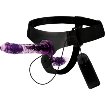 Arnesse atração rodney double purple vibrator 18 x 3,5 cm harness attraction caliente. Pt