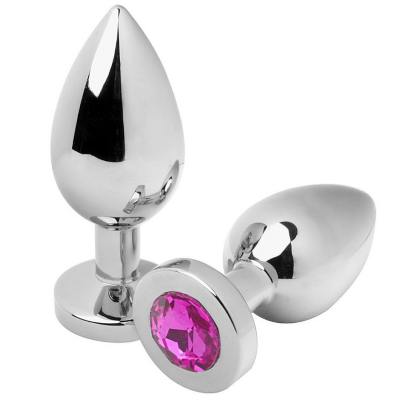 Metalhard anal plug diamond pink pequeno 5,71 cm metal hard caliente. Pt