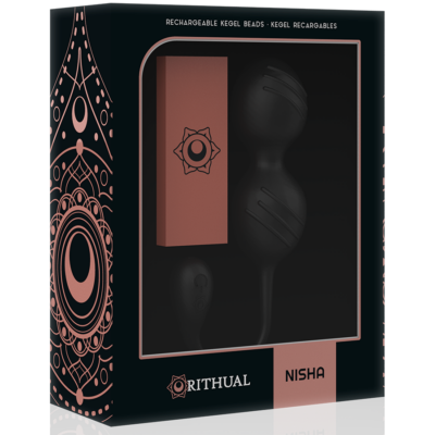 Ritual nisha recarregável kegel balls preto rithual caliente. Pt