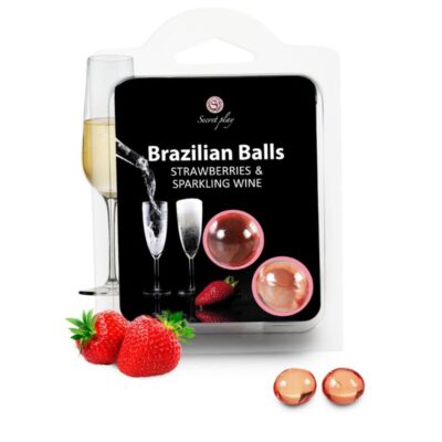Alternative view of CONJUNTO DE BOLAS BRASILEIRAS SECRETPLAY MORANGO E CHAMPANHE
