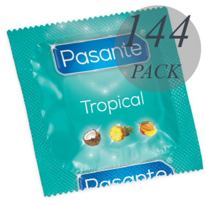 Alternative view of Preservativos ATRAVÉS DE SABORES TROPICAIS 144 UNIDADES