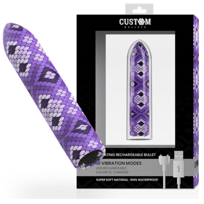 Alternative view of CUSTOM BULLETS RECHARGEABLE SNAKE PURPLE MAGNETIC BULLET 10V