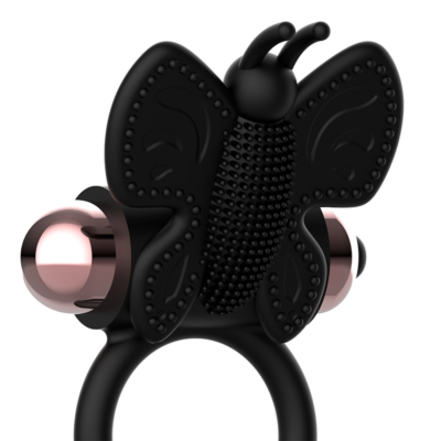 ANEL COQUETE CHIC DESIRE BORBOLETA COM VIBRADOR PRETO/ OURO 11 Anel coquete chic desire borboleta com vibrador preto/ ouro coquette toys caliente. Pt