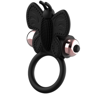 ANEL COQUETE CHIC DESIRE BORBOLETA COM VIBRADOR PRETO/ OURO 12 Anel coquete chic desire borboleta com vibrador preto/ ouro coquette toys caliente. Pt
