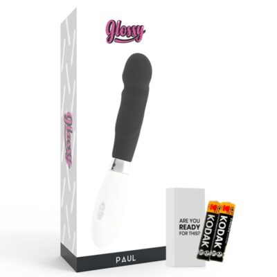 Brilhante paul vibrador preto glossy caliente. Pt