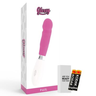 Brilhante paul vibrador rosa glossy caliente. Pt