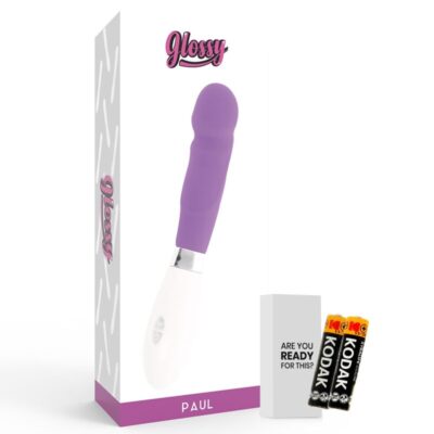 Brilhante paul vibrador roxo glossy caliente. Pt
